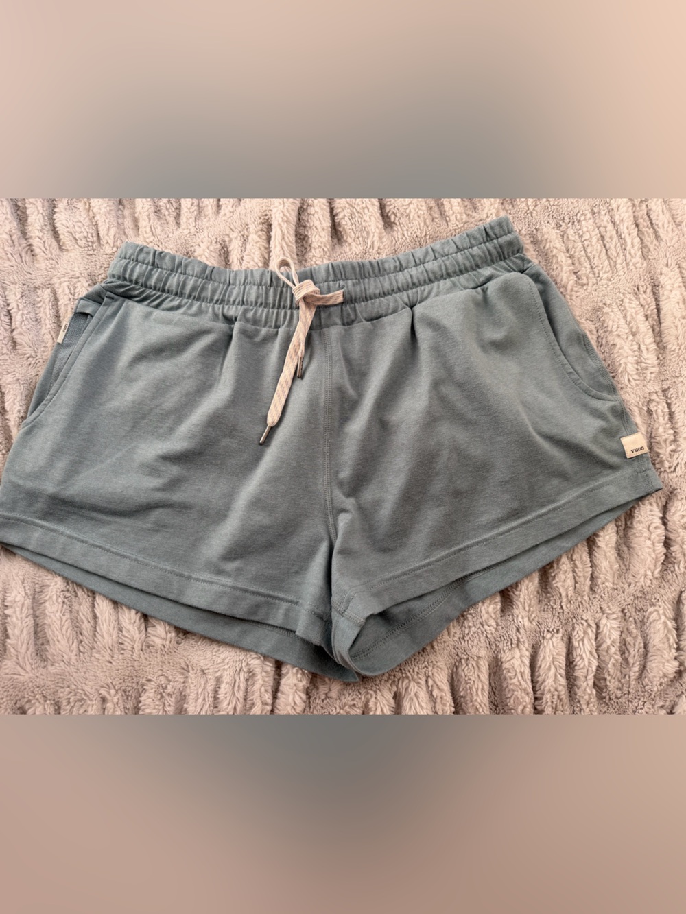 Vuori Teal Green Elastic-Waist Shorts - Picture 9 of 9